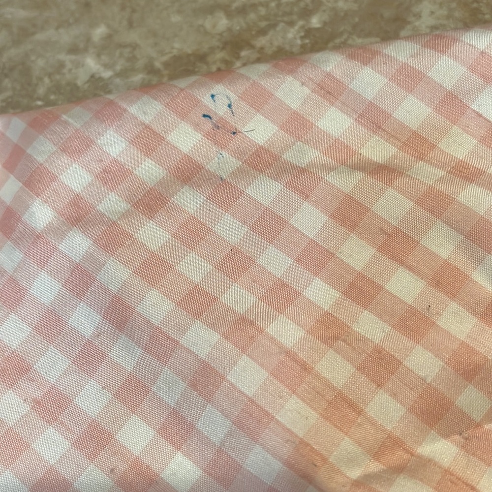 Barbie movie lookalike Pink and white silk plaid halter dress - Picture 8 of 8